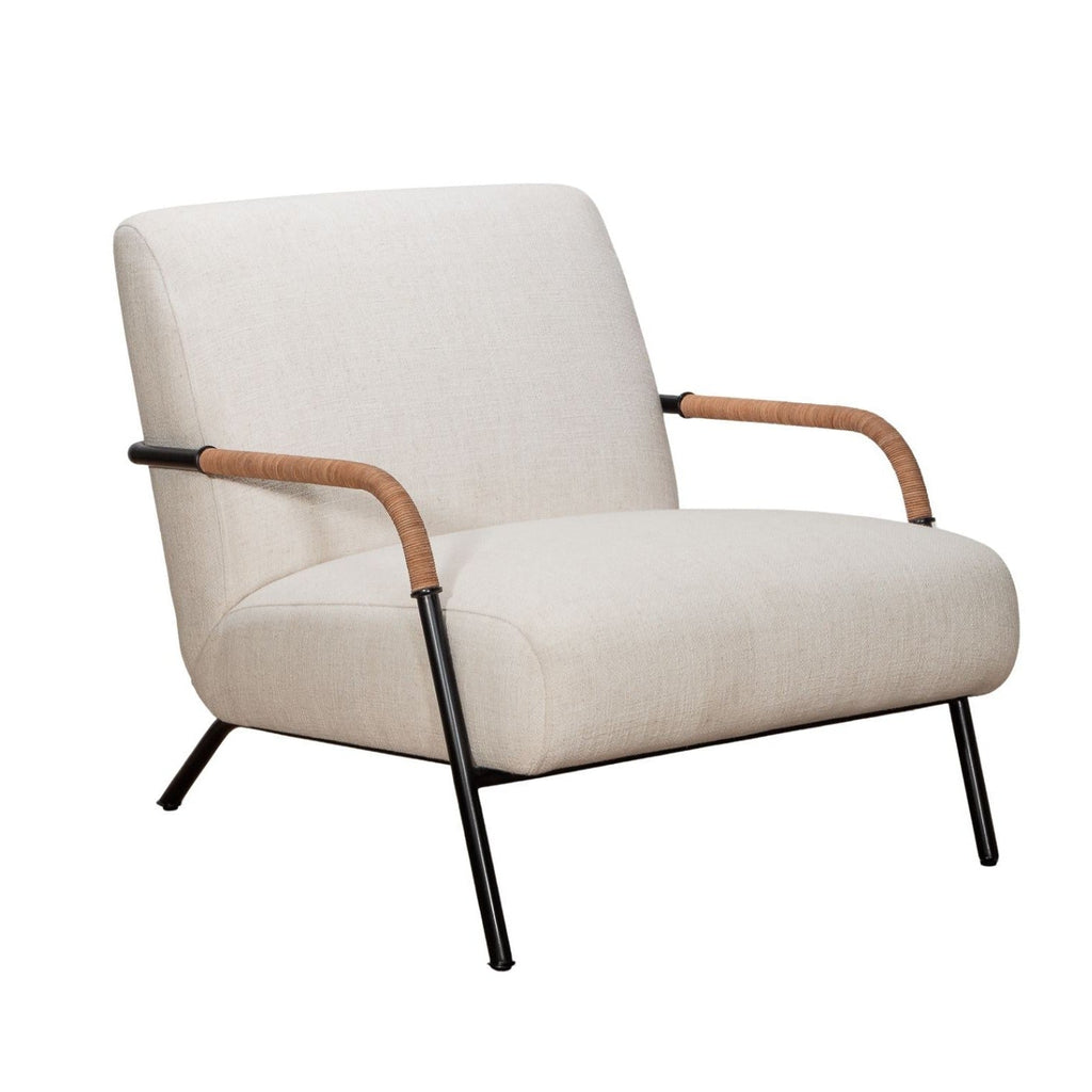 DRAKE LOUNGE CHAIR | LINEN SNOW - Green Design Gallery