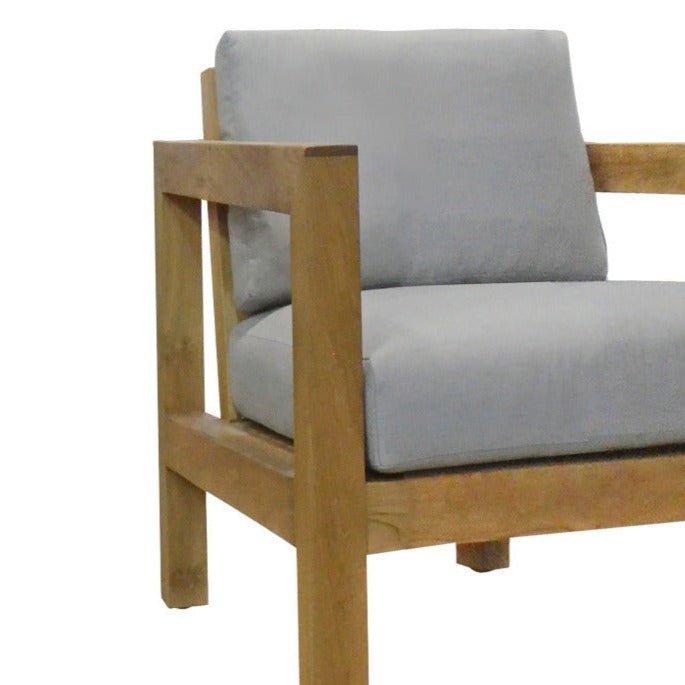 DRIFT OUTDOOR LOUNGE CHAIR | TEAK + GRANITE - Green Design Gallery