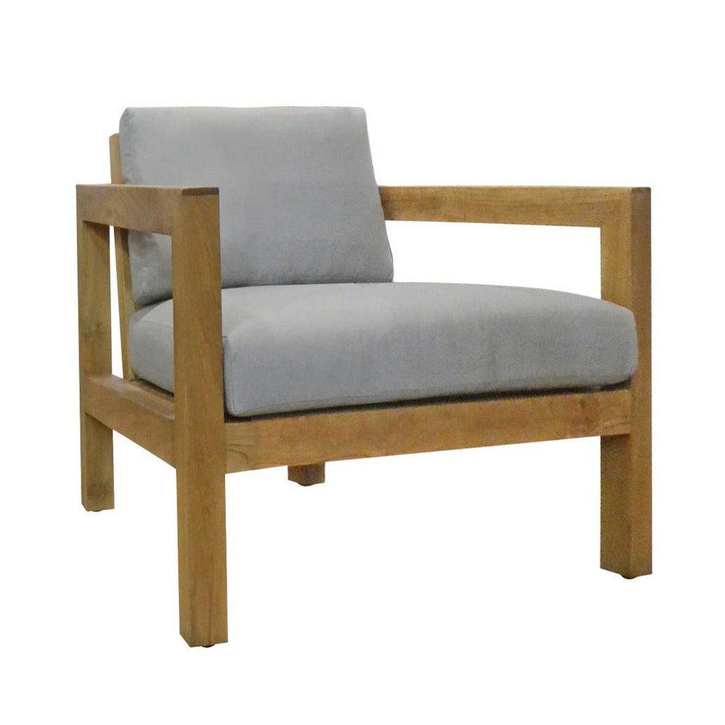 DRIFT OUTDOOR LOUNGE CHAIR | TEAK + GRANITE - Green Design Gallery