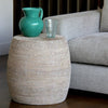 DRUM RATTAN STOOL + SIDE TABLE / 3 COLORS - Green Design Gallery