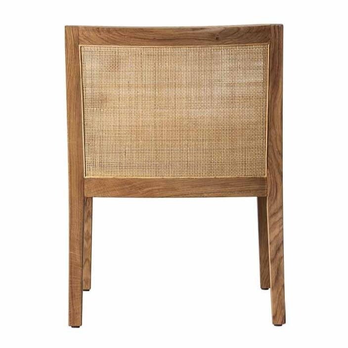 DUBAI ARMCHAIR | UPHOLSTERED SEAT | OAK + RATTAN - Green Design Gallery