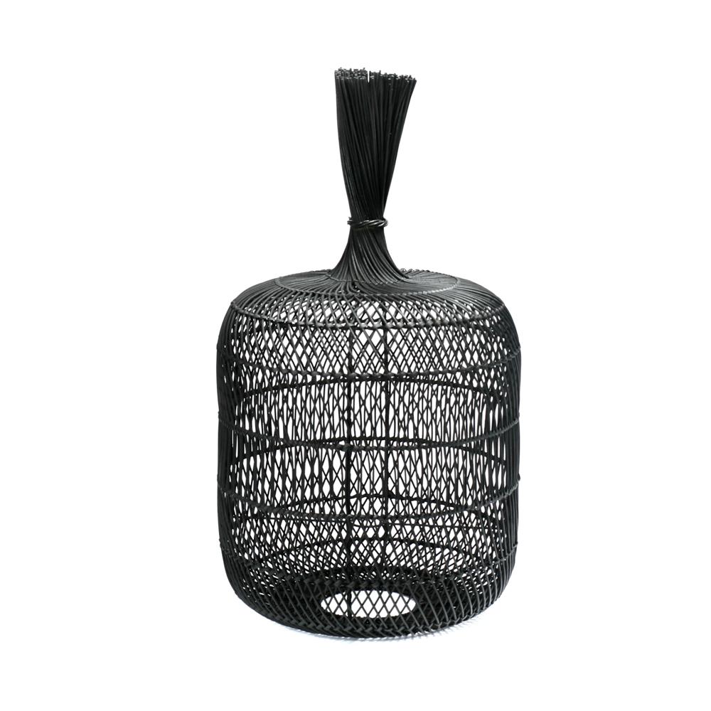 DUMPLING LAMP SHADE | FLOOR OR PENDANT | BLACK - Green Design Gallery