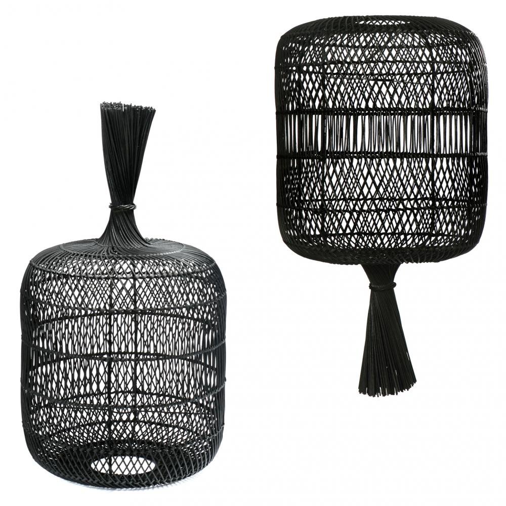 DUMPLING LAMP SHADE | FLOOR OR PENDANT | BLACK - Green Design Gallery