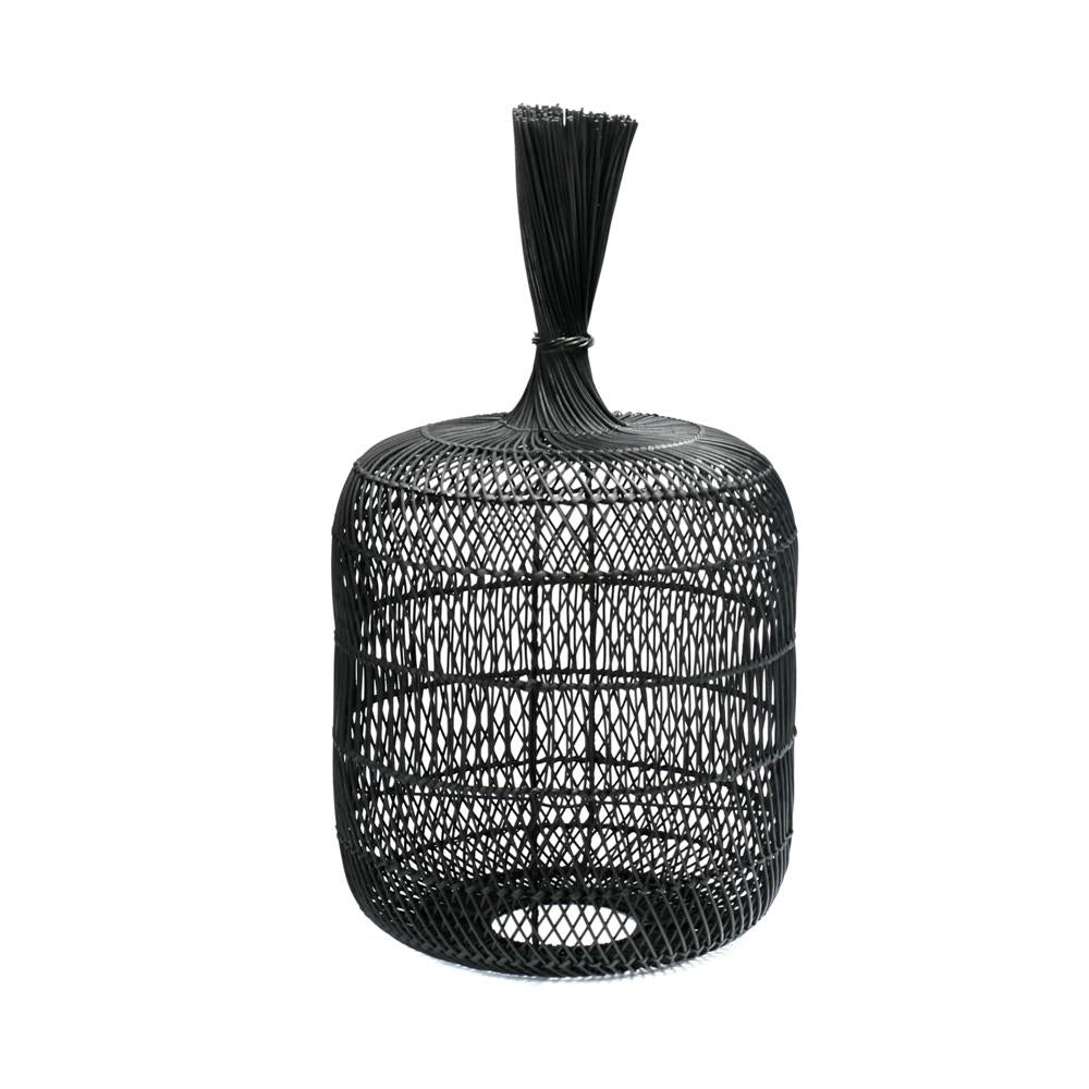 DUMPLING LAMP SHADE | FLOOR OR PENDANT | BLACK - Green Design Gallery