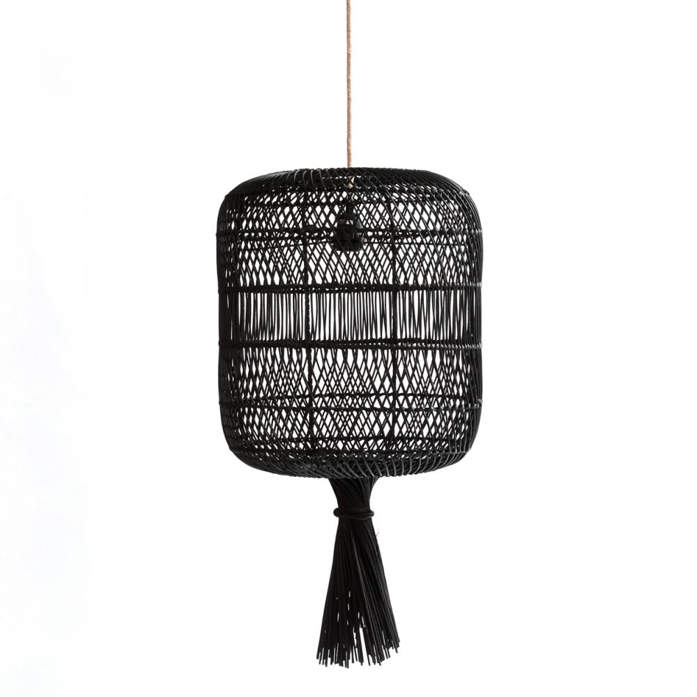 DUMPLING LAMP SHADE | FLOOR OR PENDANT | BLACK - Green Design Gallery