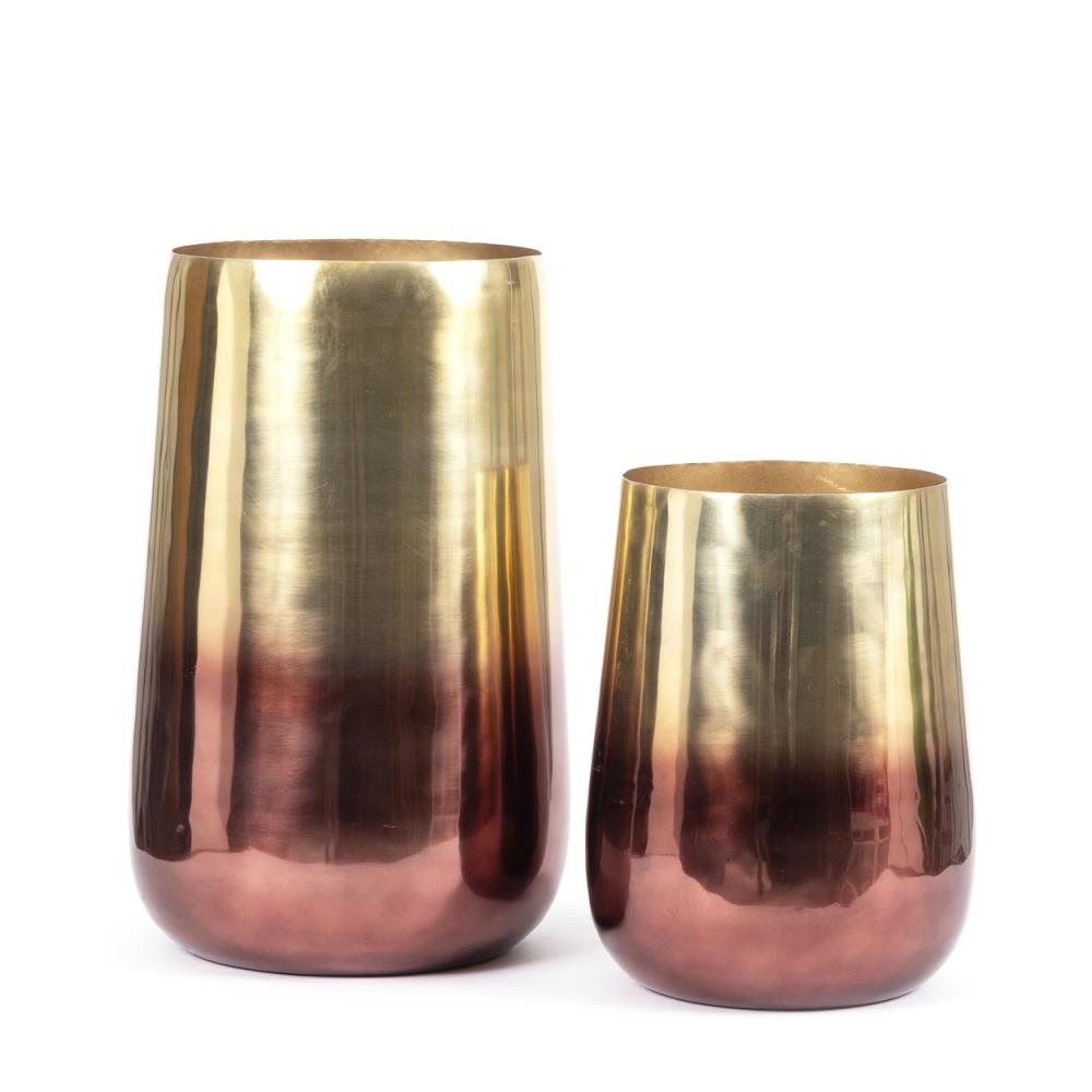 DUO TONE PLANTER | BRASS | 2 SIZES - Green Design Gallery