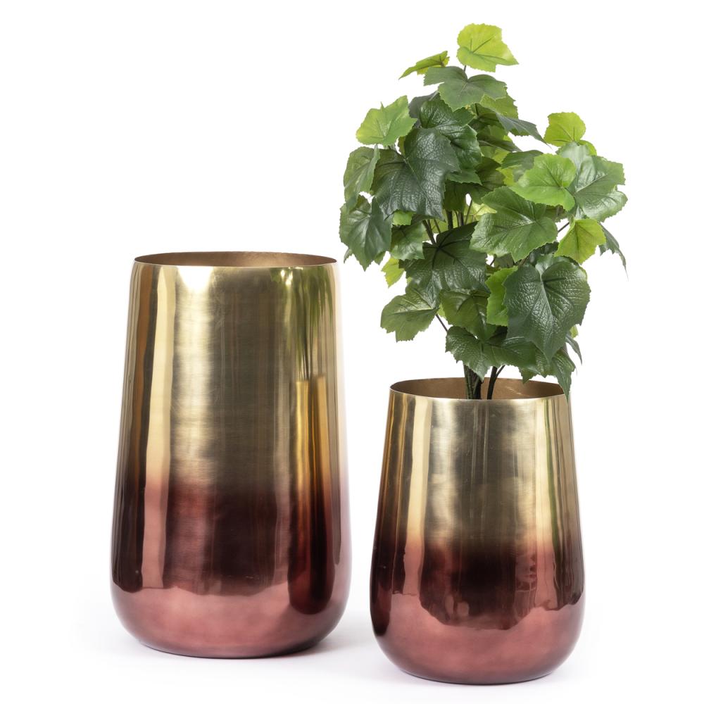 DUO TONE PLANTER | BRASS | 2 SIZES - Green Design Gallery