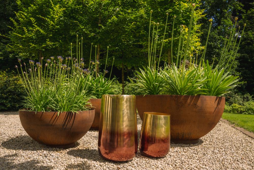 DUO TONE PLANTER | BRASS | 2 SIZES - Green Design Gallery