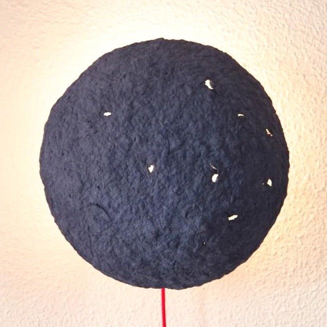 ECLIPSE SCONCE LAMP / RECYCLED PAPER / BLUE - Green Design Gallery