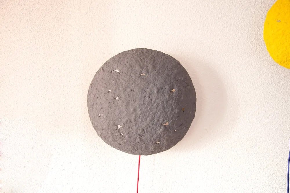 ECLIPSE SCONCE LAMP / RECYCLED PAPER / GREY - Green Design Gallery