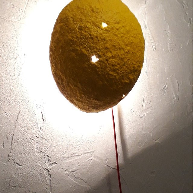 ECLIPSE SCONCE LAMP / RECYCLED PAPER / YELLOW - Green Design Gallery