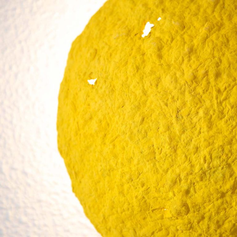 ECLIPSE SCONCE LAMP / RECYCLED PAPER / YELLOW - Green Design Gallery