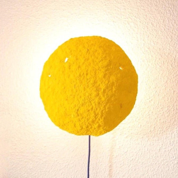 ECLIPSE SCONCE LAMP / RECYCLED PAPER / YELLOW - Green Design Gallery