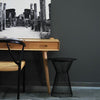 EDEN CAGE SIDE TABLE / CHARCOAL TEAK + BLACK METAL - Green Design Gallery