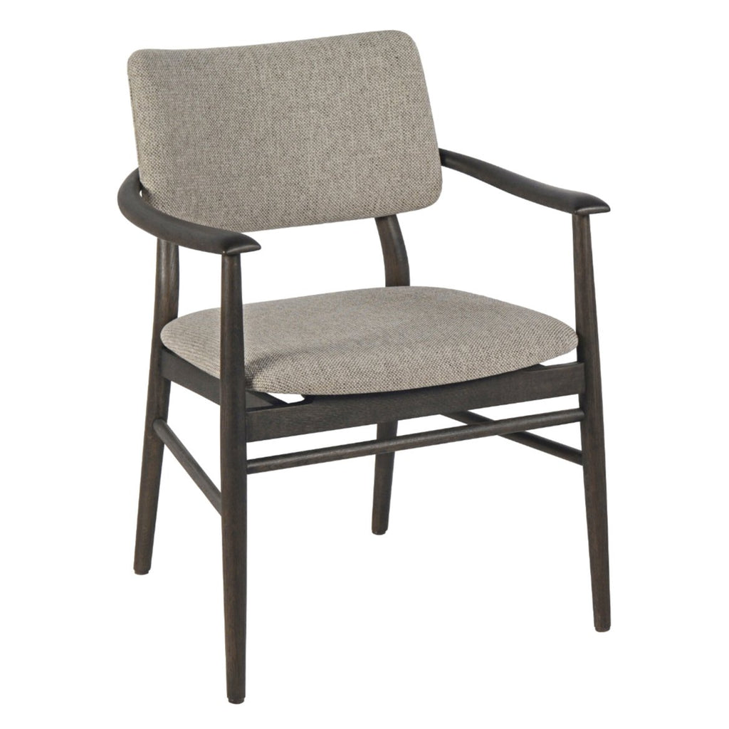 EVANDER UPHOLSTERED OAK ARMCHAIR | NOYACK MIST+COAL - Green Design Gallery