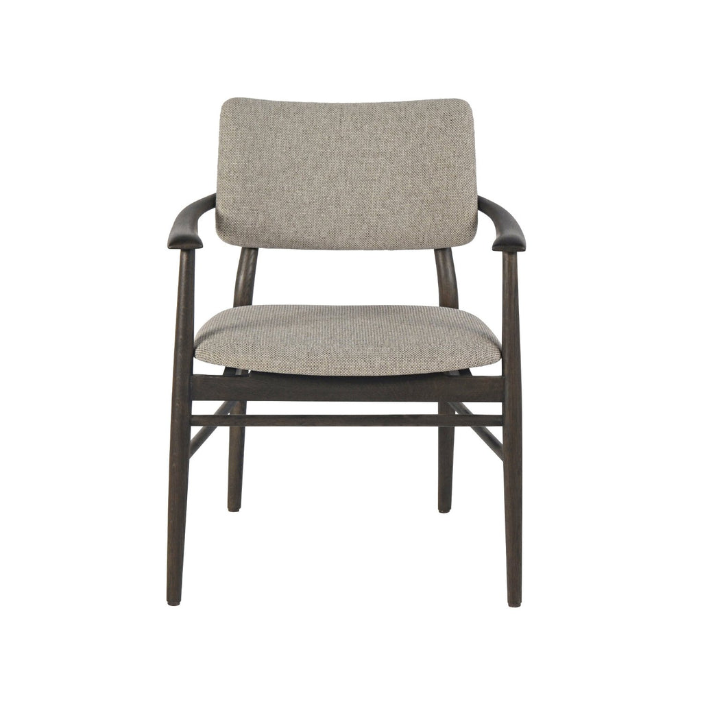 EVANDER UPHOLSTERED OAK ARMCHAIR | NOYACK MIST+COAL - Green Design Gallery