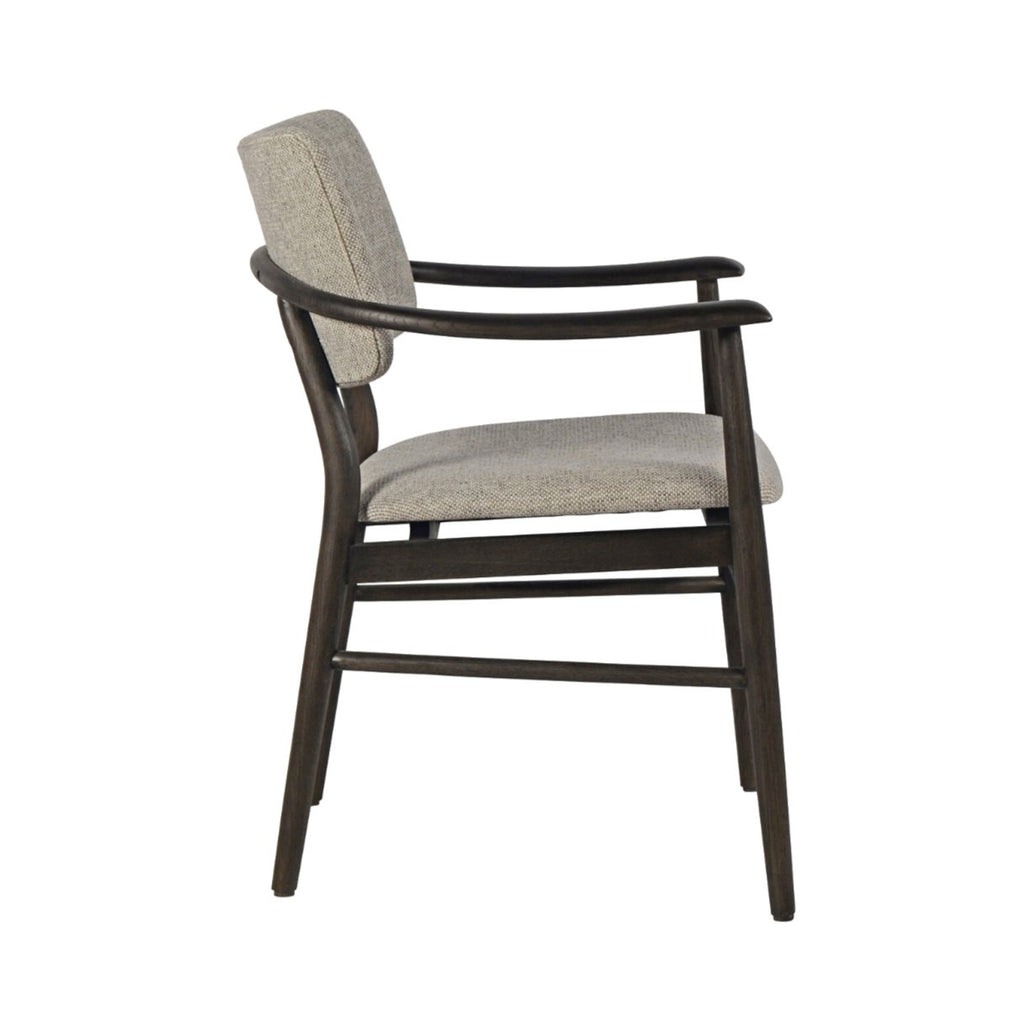 EVANDER UPHOLSTERED OAK ARMCHAIR | NOYACK MIST+COAL - Green Design Gallery