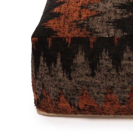 FAIR TRADE POUF | ORANGE+BLACK - Green Design Gallery