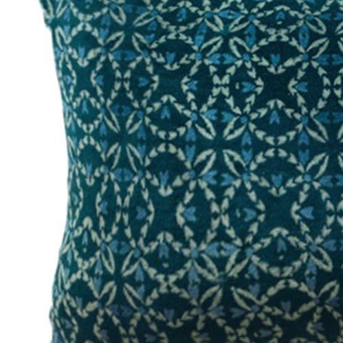 FAMILIA KALEIDOSCOPE CUSHION | PEACOCK + CORAL - Green Design Gallery