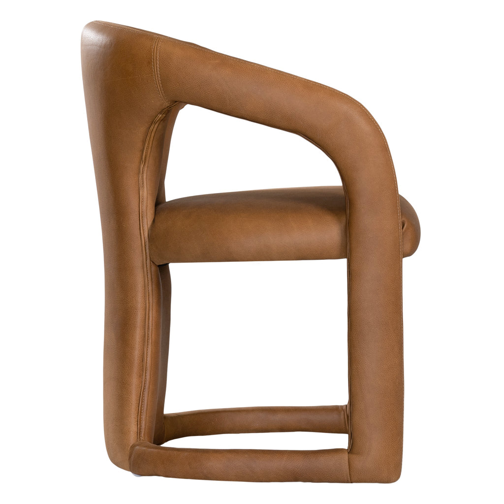 FIKILE DINING CHAIR | CERA COGNAC LEATHER - Green Design Gallery