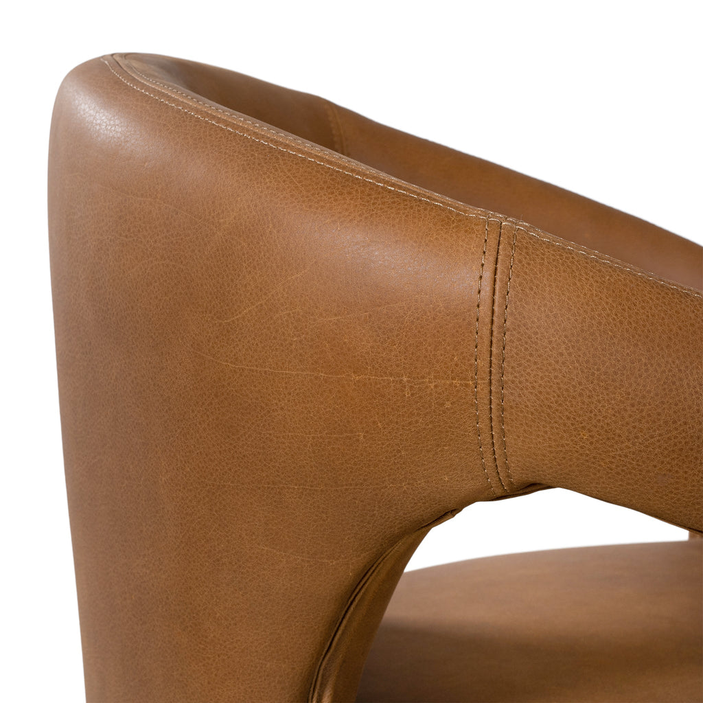 FIKILE DINING CHAIR | CERA COGNAC LEATHER - Green Design Gallery