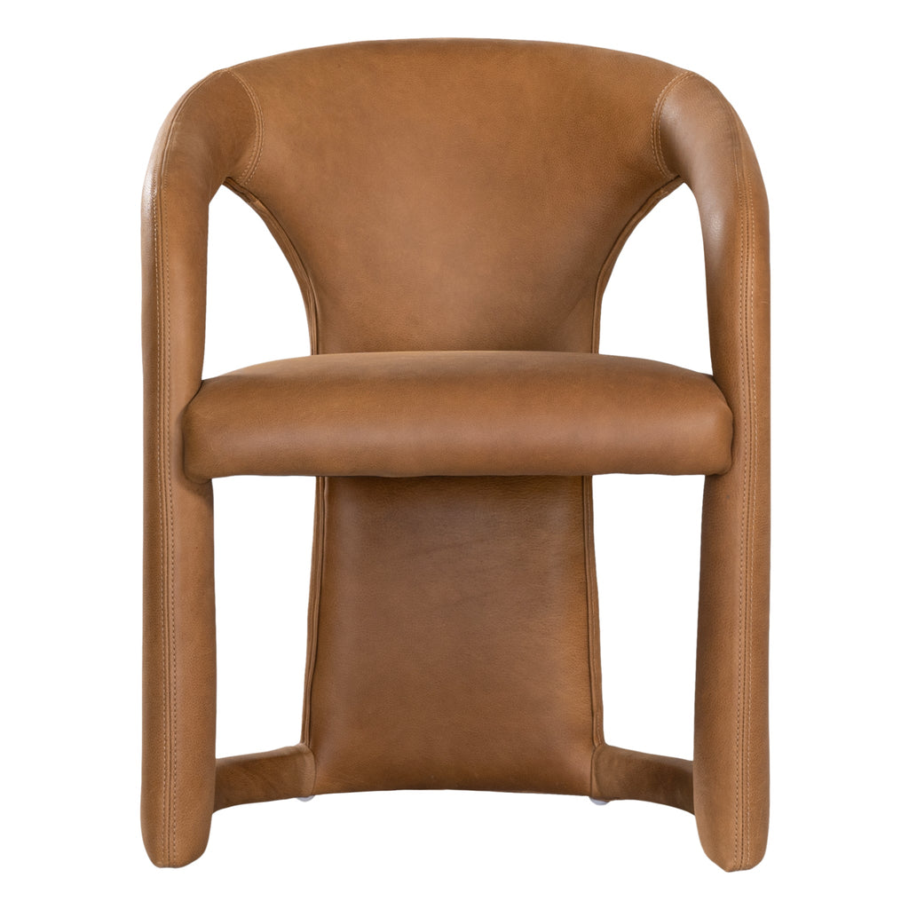 FIKILE DINING CHAIR | CERA COGNAC LEATHER - Green Design Gallery