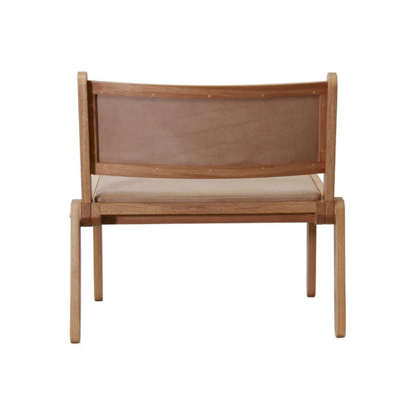 FLATSTACK EASY CHAIR / LEATHER + MAHOGANY - Green Design Gallery