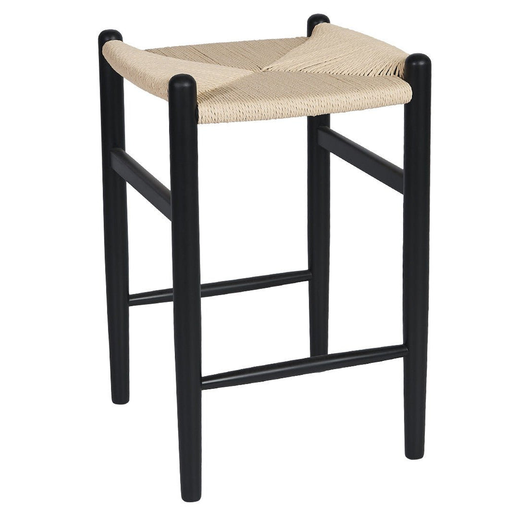 FLINT BARSTOOL | BLACK+NATURAL - Green Design Gallery