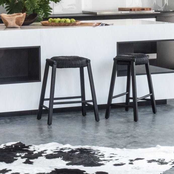 FLOAT HOLE BARCHAIR | BLACK | 2 HEIGHTS - Green Design Gallery