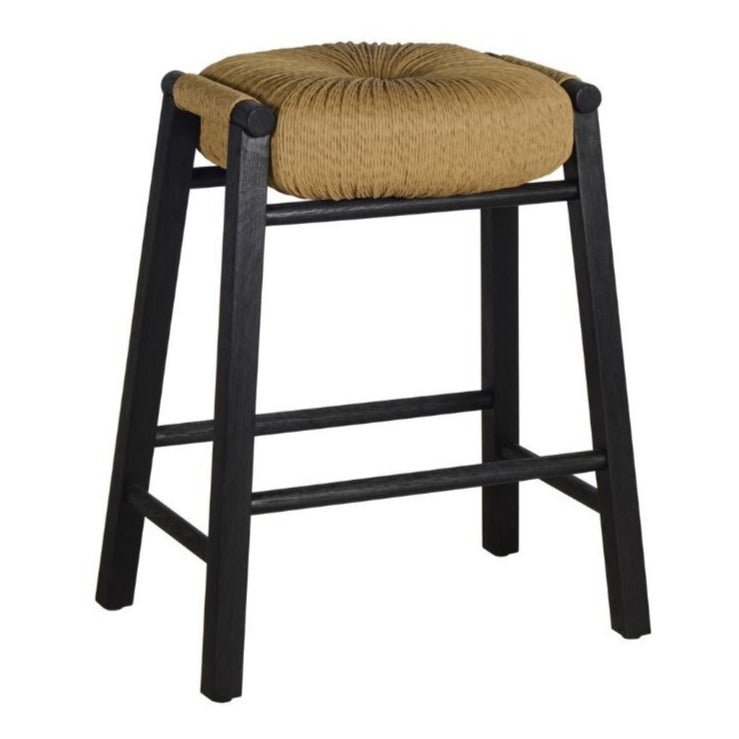 FLOAT HOLE BARCHAIR | NATURAL+BLACK | 2 HEIGHTS - Green Design Gallery
