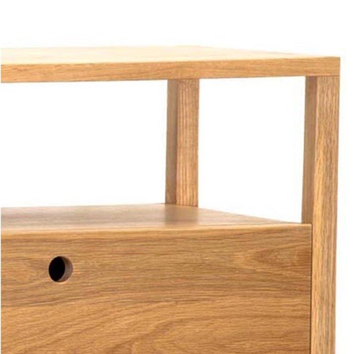 FLYNN (BED)SIDE TABLE | NATURAL OAK - Green Design Gallery