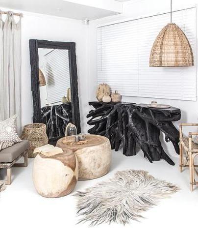 FOLK OVERSIZED PENDANT SHADE | NATURAL - Green Design Gallery