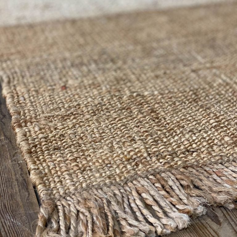 FRANCA HANDWOVEN JUTE + WOOL RUG | NATURAL | 160 x 230 CM - Green Design Gallery