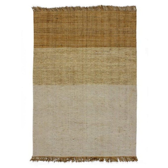 FRANCA HANDWOVEN JUTE + WOOL RUG | NATURAL | 160 x 230 CM - Green Design Gallery