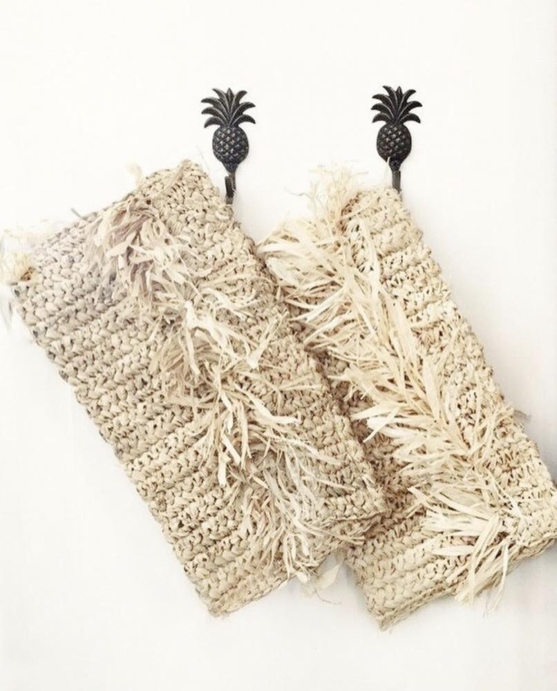 FRINGE RAFFIA CLUTCH | FAIR TRADE | NATURAL - Green Design Gallery