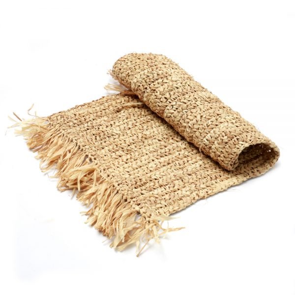 FRINGE RAFFIA TABLE RUNNER - Green Design Gallery