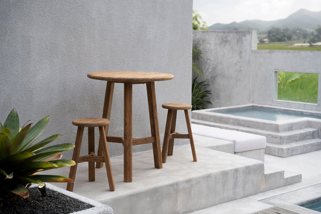 FUSUMA BAR STOOL | RECLAIMED TEAK | IN-OUTDOORS - Green Design Gallery