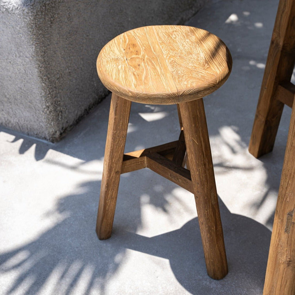FUSUMA BAR STOOL | RECLAIMED TEAK | IN-OUTDOORS - Green Design Gallery