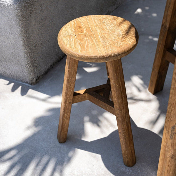 FUSUMA BAR STOOL | RECLAIMED TEAK | IN-OUTDOORS - Green Design Gallery
