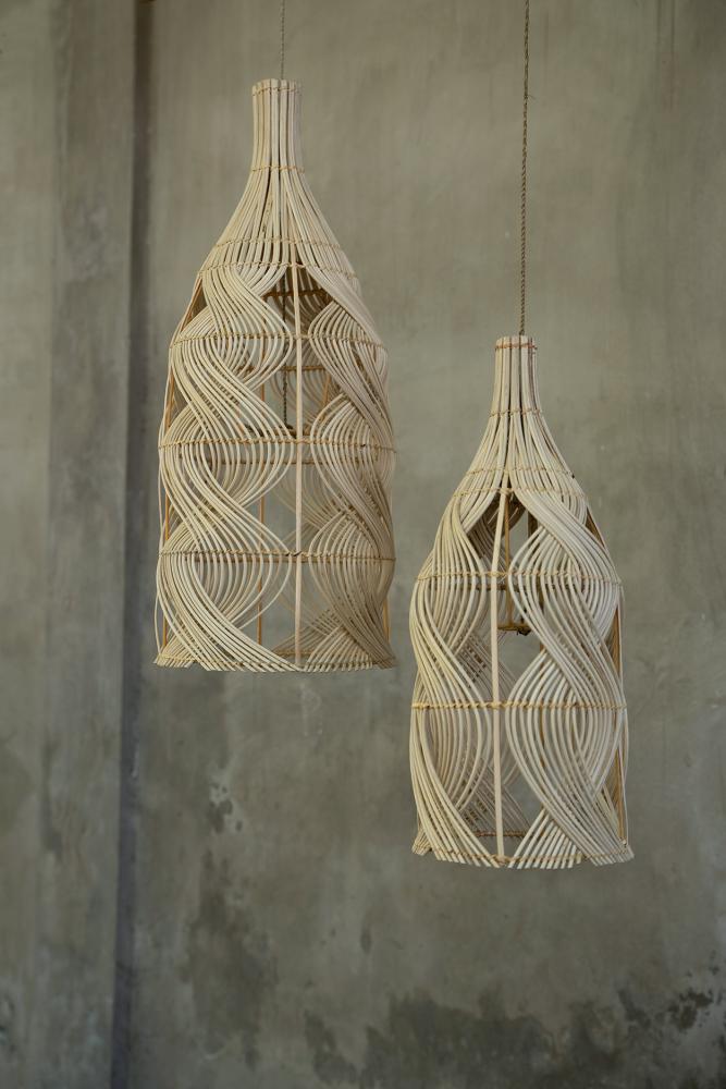 GARAFFA PENDANT + FLOOR LAMP SHADE | NATURAL | 2 SIZES - Green Design Gallery