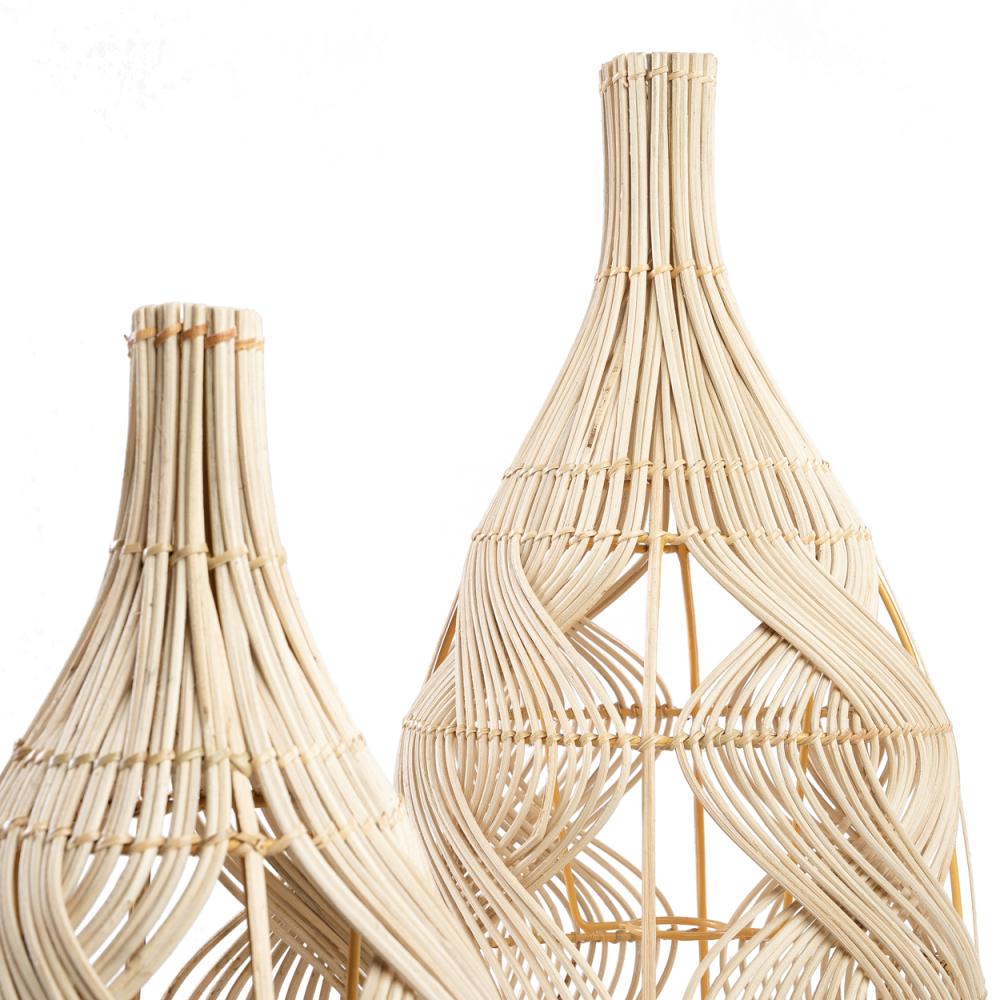 GARAFFA PENDANT + FLOOR LAMP SHADE | NATURAL | 2 SIZES - Green Design Gallery