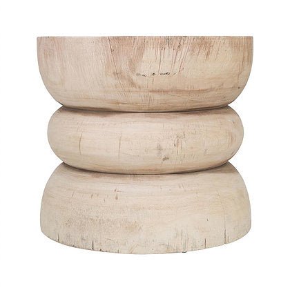 GHANA SIDE TABLE & STOOL | NATURAL - Green Design Gallery