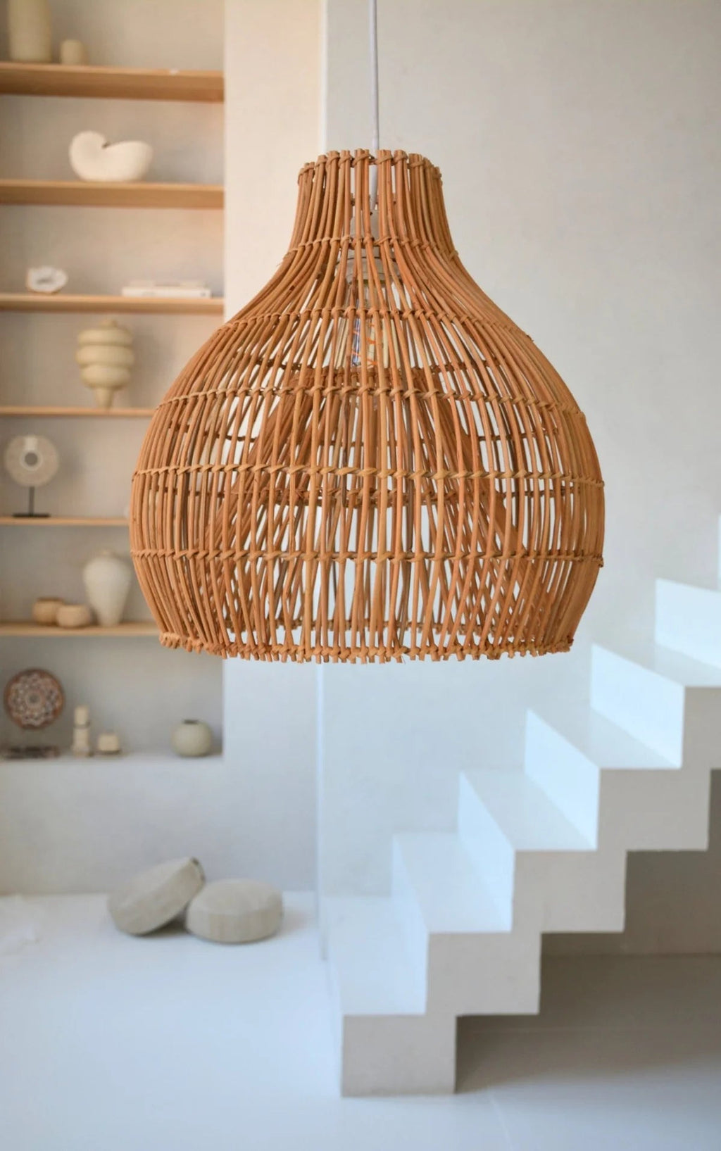 GILI PENDANT SHADE | NATURAL RATTAN - Green Design Gallery