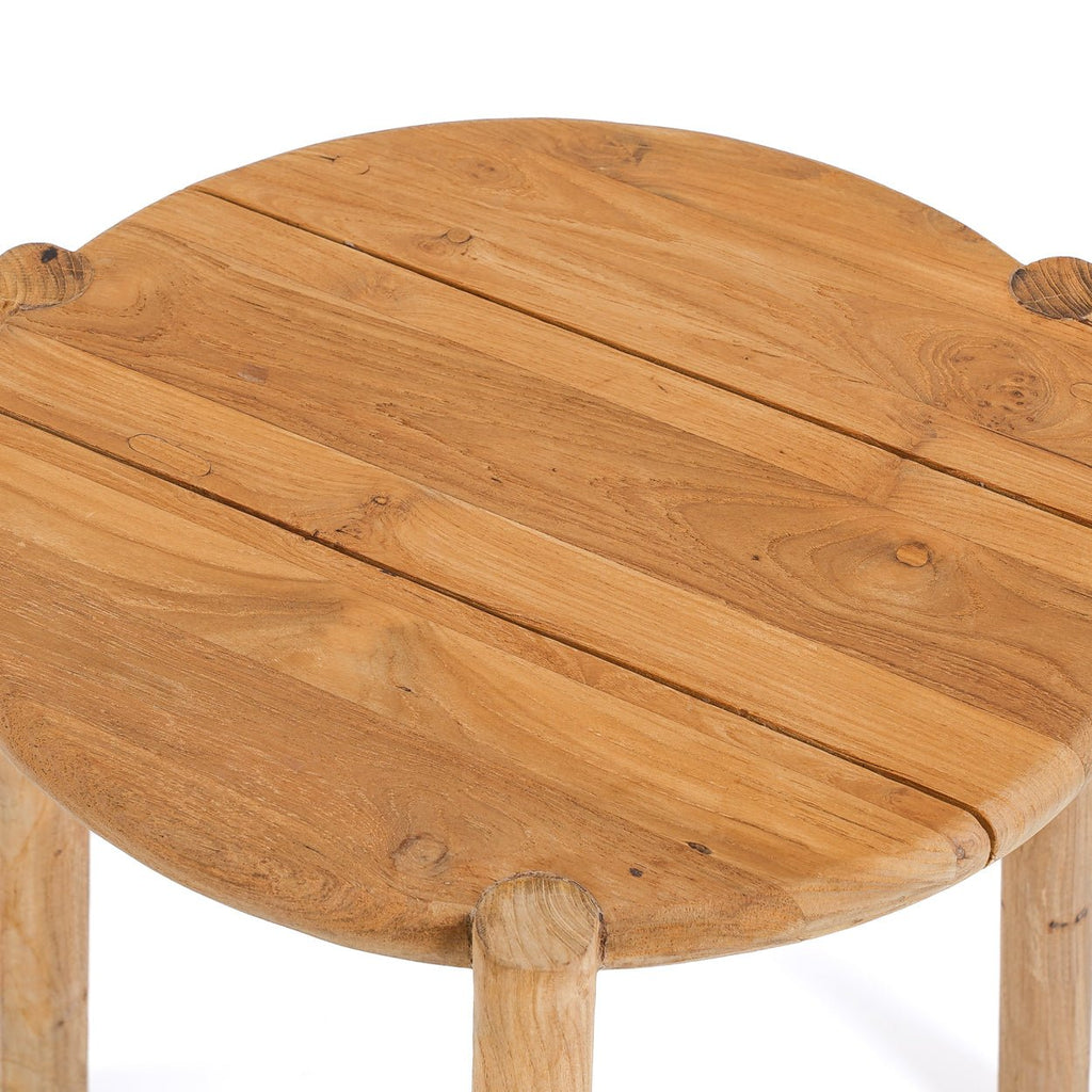 GILIMANUK SIDE TABLE + STOOL | NATURAL TEAK | IN-OUTDOORS - Green Design Gallery