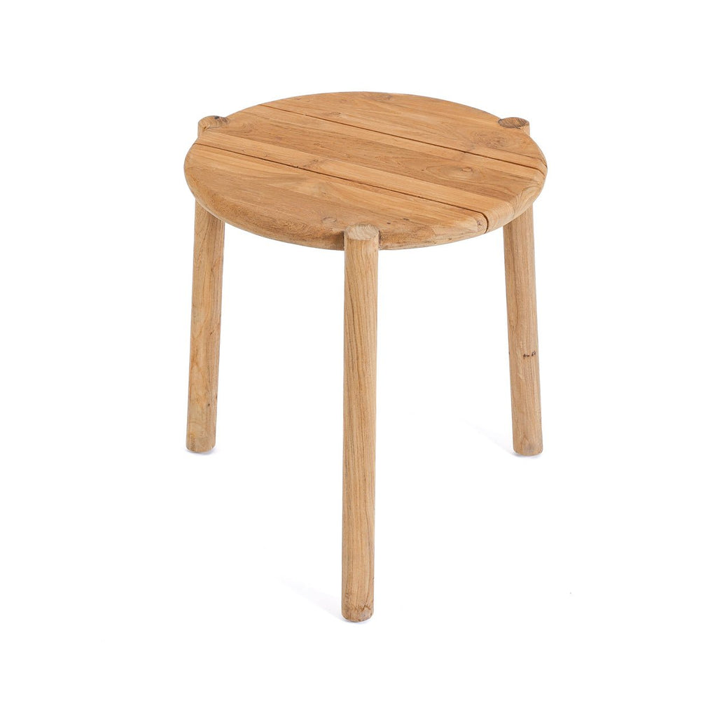 GILIMANUK SIDE TABLE + STOOL | NATURAL TEAK | IN-OUTDOORS - Green Design Gallery