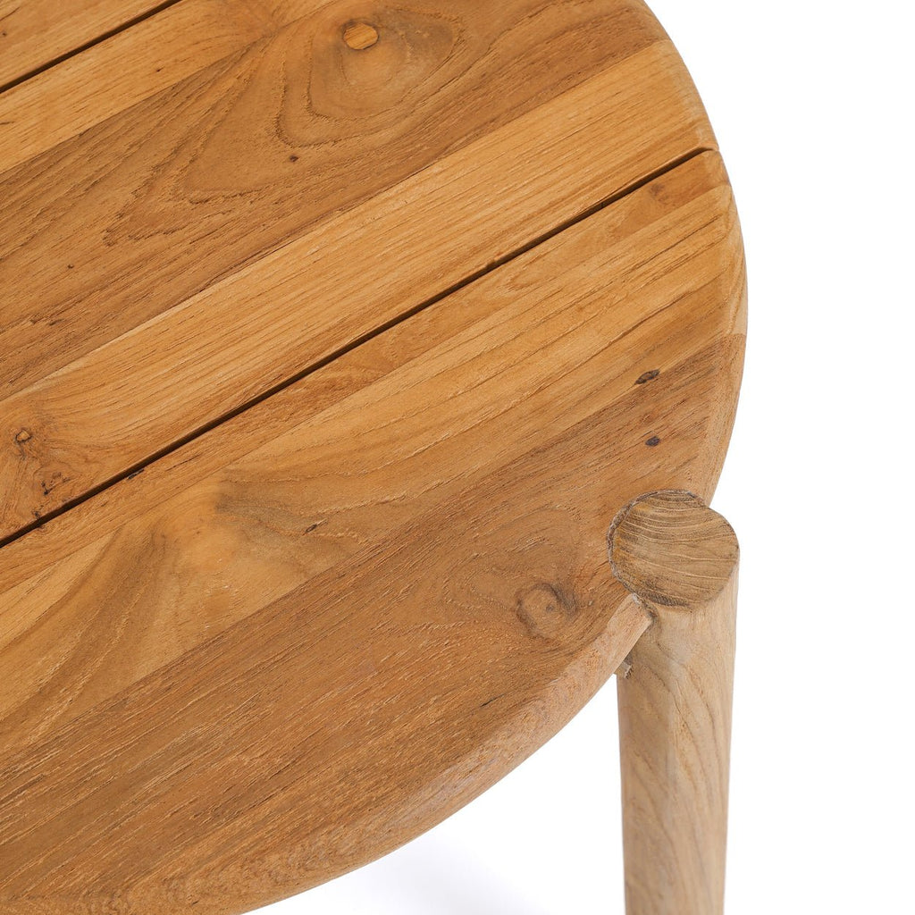 GILIMANUK SIDE TABLE + STOOL | NATURAL TEAK | IN-OUTDOORS - Green Design Gallery