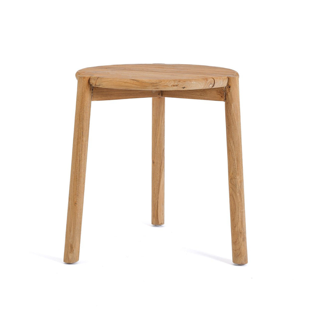 GILIMANUK SIDE TABLE + STOOL | NATURAL TEAK | IN-OUTDOORS - Green Design Gallery