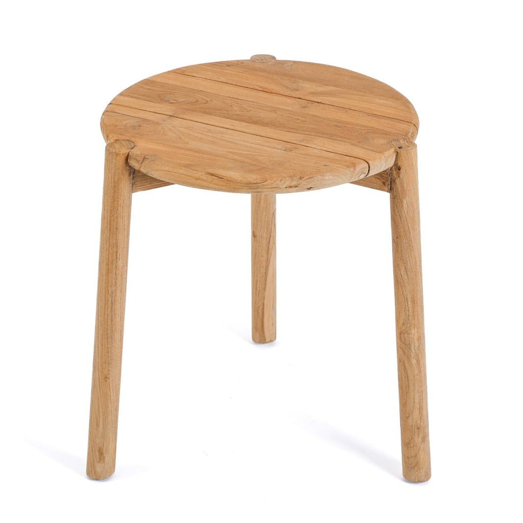 GILIMANUK SIDE TABLE + STOOL | NATURAL TEAK | IN-OUTDOORS - Green Design Gallery