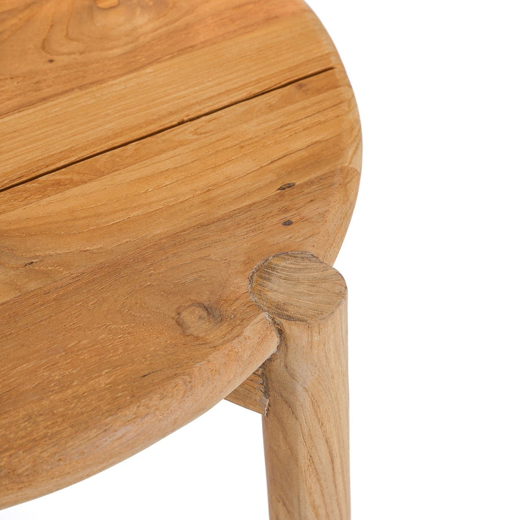 GILIMANUK SIDE TABLE + STOOL | NATURAL TEAK | IN-OUTDOORS - Green Design Gallery