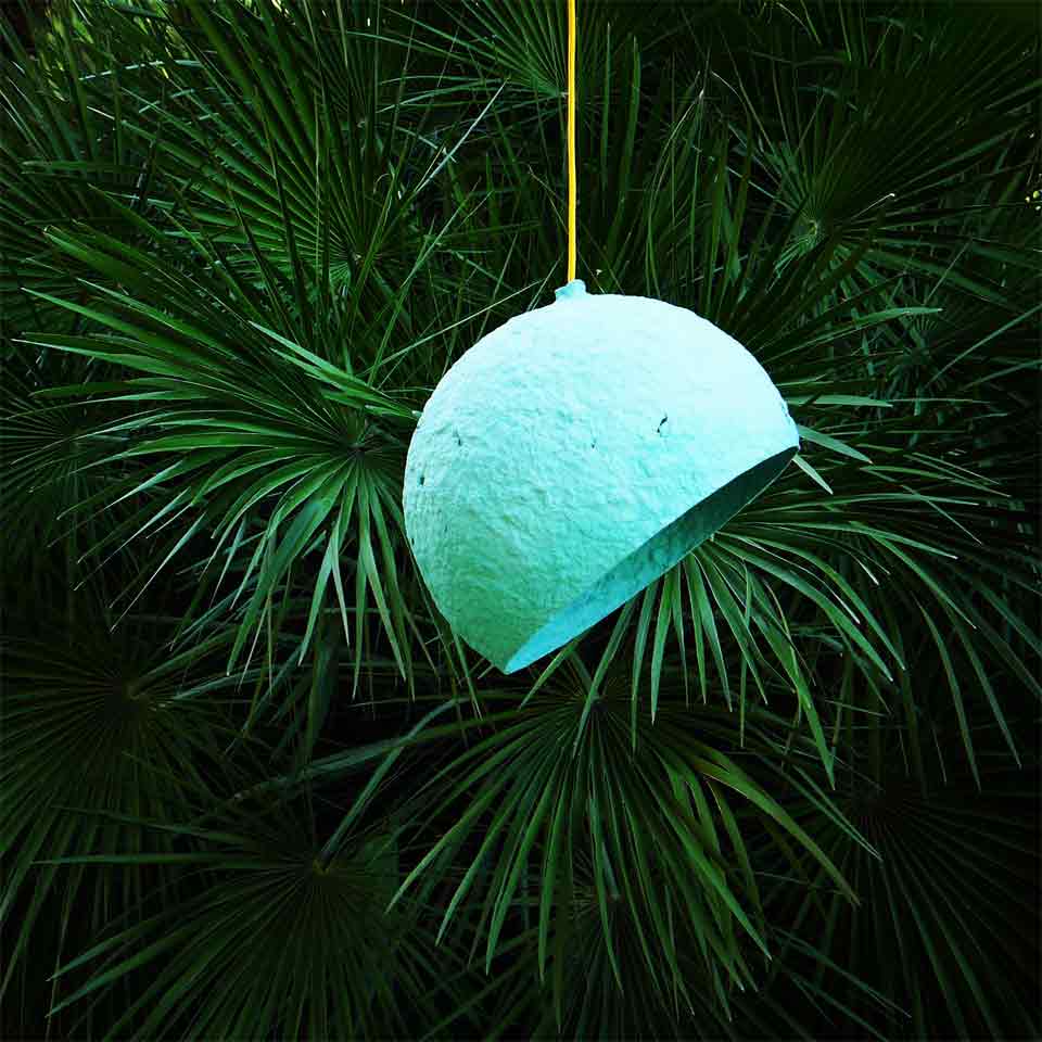 GLOBE PENDANT LAMP | PAPIER MACHÉ | 7 COLORS - Green Design Gallery